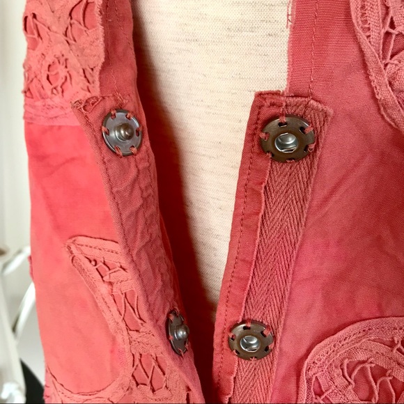 Free People | Romantic Boho Battenberg Lace Vest - Picture 2 of 8